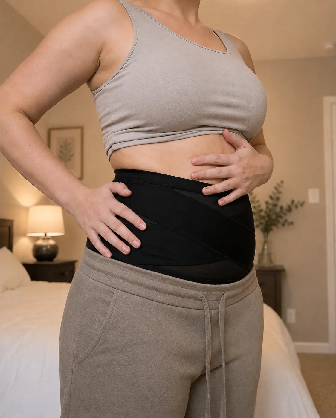 Mujer con una faja moldeadora