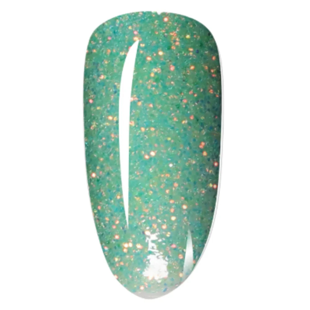 Golden Mint Sparkle en la uña