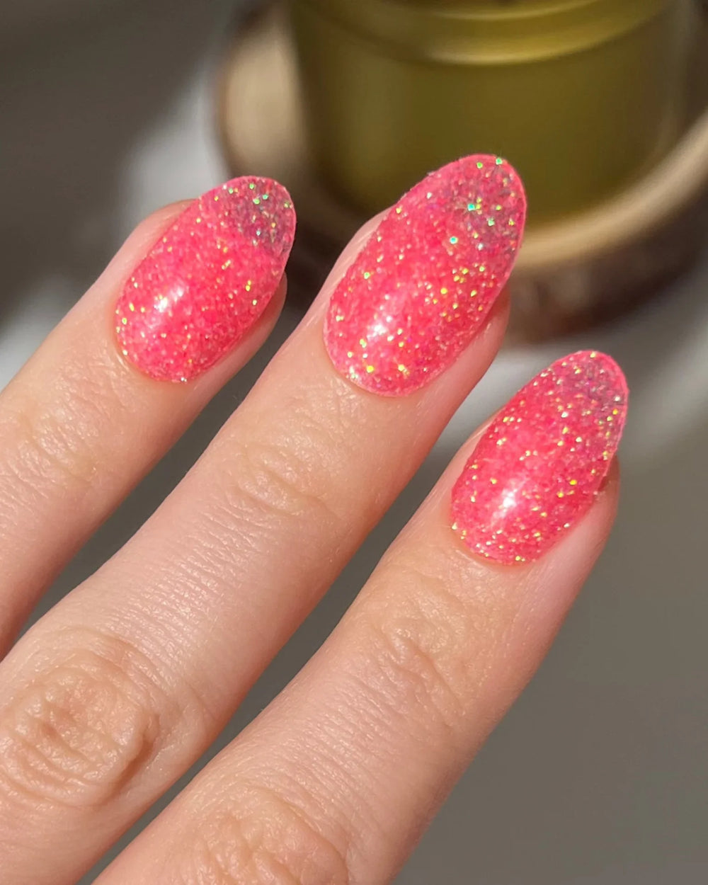 Sweet Pink Bling en la mano