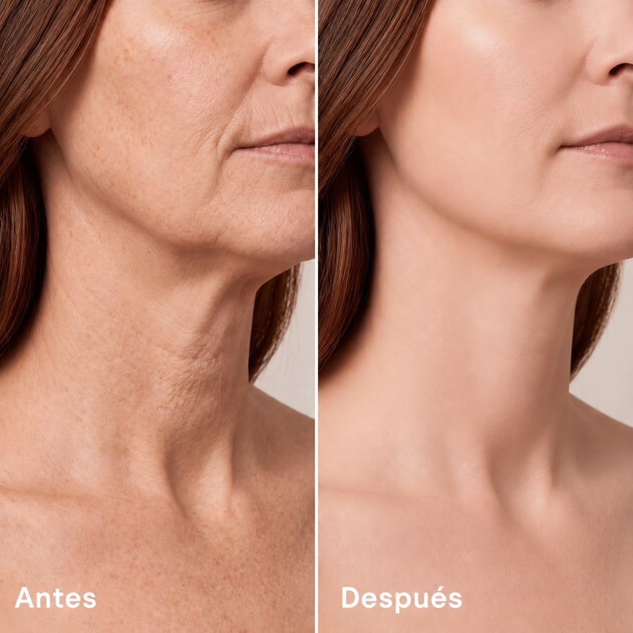 2. Corrige la piel arrugada del cuello