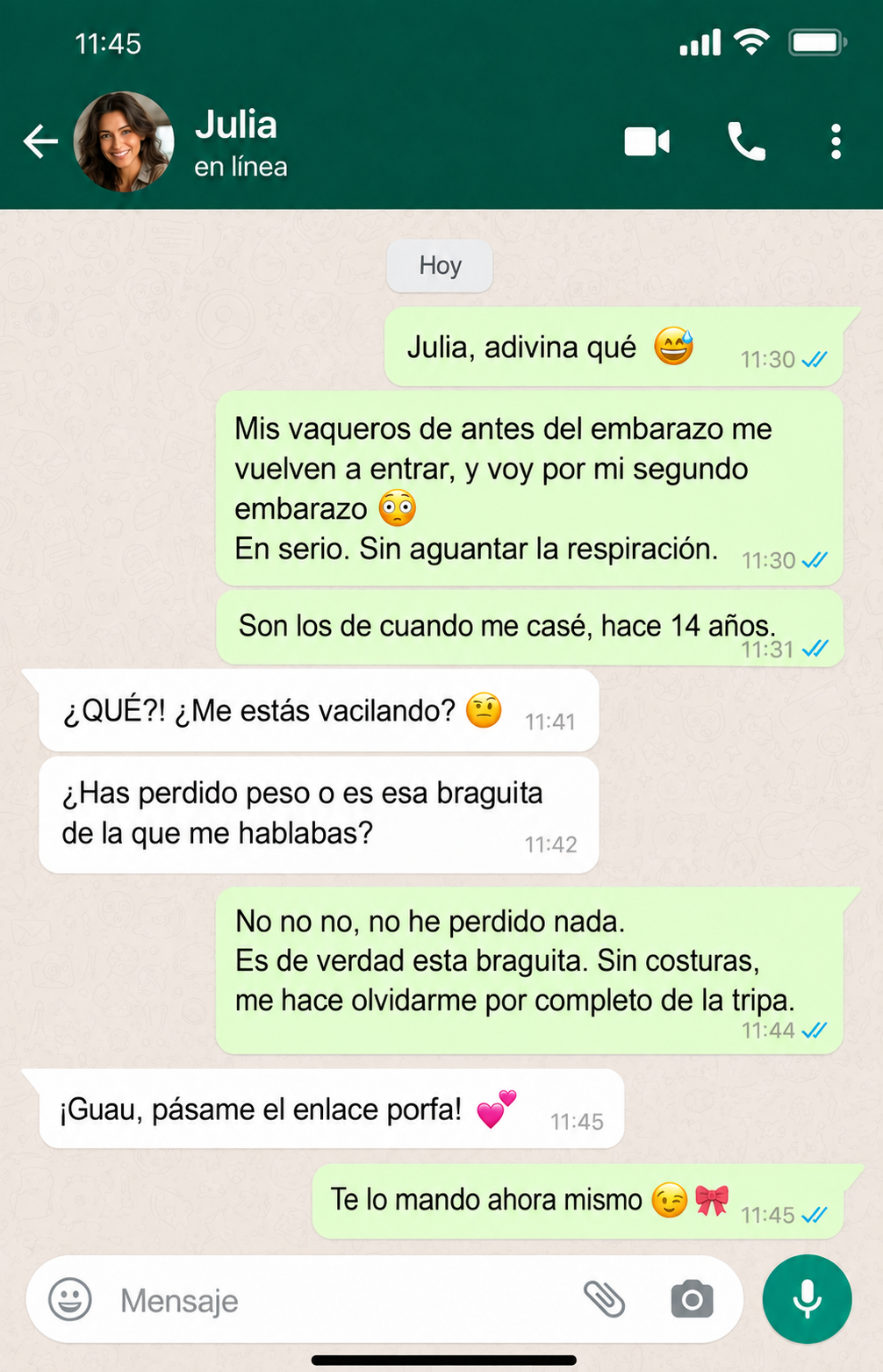 Conversación entre amigas